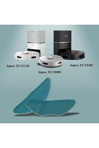 Homerun 3000 Serisi Aqua Xu3000, Xu3110, Xv1430 Robot Süpürge İle Uyumlu Mikrofiber Paspas Bezi 4'lü