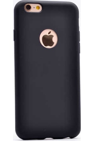 Noktaks - Apple Uyumlu iPhone 6 Plus / 6s Plus - Kılıf Mat Renkli Esnek Premier Silikon Kapak - Siyah
