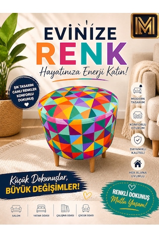 Diday Gökkuşağı Puf F Trend Puf Koltuk Puff Bench Dekoratif Bohem Doğal Gürgen Ayak Amaçlı Bahçe Balkon Çok Renkli Diday Gökkuşağı Puf F Trend Puf Koltuk Puff Bench Dekoratif Bohem Doğal Gürgen Ayak Amaçlı Bahçe Balkon Çok Renkli