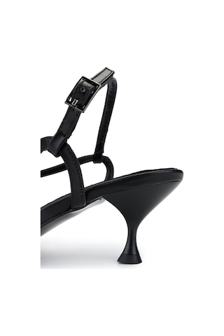 Tamer Tanca Kadın Vegan Siyah Topuklu Ayakkabı 932 2941 Bn Ayk Y25 Sıyah Siyah