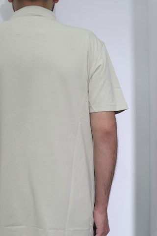 Santa Dmctekstil Erkek Desenli Spor Kesim Rahat Kalıp Polo Yaka Battal T-shirt Koyu Bej