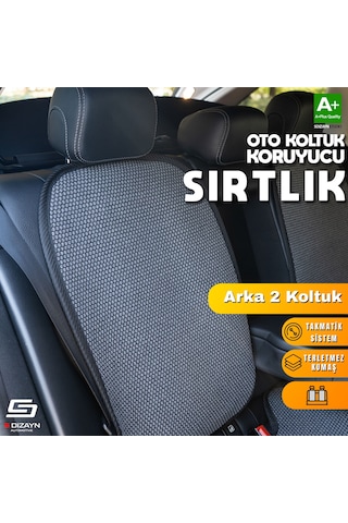 Oto Arka Koltuk Sırt Koruyucu Kılıf Füme Universal 2 Parça A+ Kalite