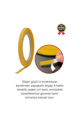 Premium Seri Güçlü Kendinden Yapışkanlı Ahşap Pencere Kapı Sineklik Tülü Yedek 4mt Cırt Bant-2 Adet