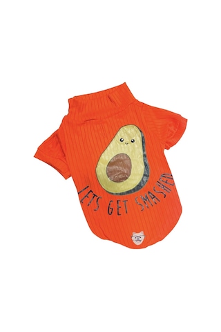 Avocado Neon Turuncu Esnek Küçük Irk Köpek T-shirtü 1 Kg-12 Kg Arasına Uygun Bedenlerde