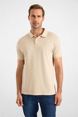 Süvari Bej Slim Düz Baskısız Pike Düğmeli Polo Yaka Tişört Sts1014000019-bj3