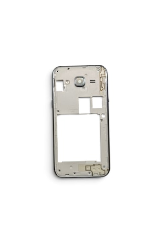 J2 Orta Kasa Samsung Galaxy J200 Uyumlu Gri Renk Orta Kasa Çerçeve + Ses Açma On Off Tuş Plastik Ve Kamera Camı Gri Koyu