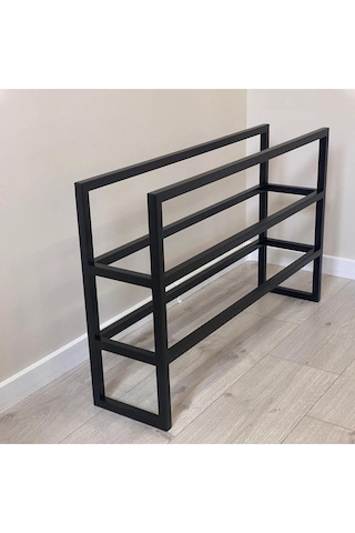 Shea Metal Profil Ayakkabı Rafı Siyah