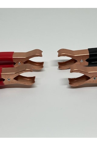 Mini Akü Takviye Pensesi Bakır Kaplama Maşa 2 Artı 2 Eksi Set