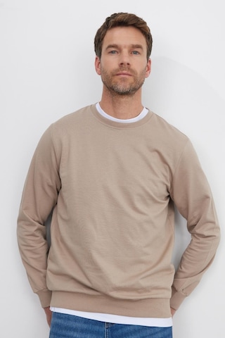 Tudors Erkek 3'lü Taş-beyaz-bordo Relax Fit Rahat Kesim %100 Pamuk 2 İplik Bisiklet Yaka Sweatshirt-42052 Çok Renkli