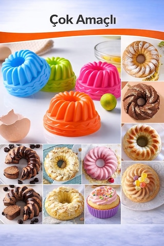 Dr.maya 18'li Muffin Kek Kapları Çok Renkli