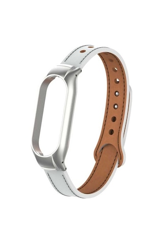 Xiaomi Uyumlu Mi Band 7 Kordon Dikişli Deri Kordon 68