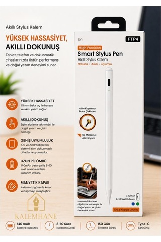 Kalemhane Şarjlı Smart Stylus Pen Akıllı Stylus Kalem