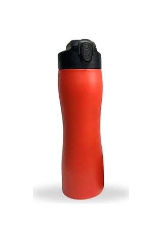 Paslanmaz Çelik Matara Suluk 750 Ml Sporcu Kapak - Kırmızı Kırmızı