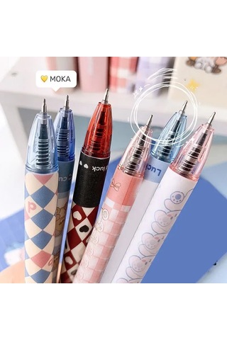 Teltree Mr.paper 6'lı Roller Kalem Seti - Hızlı Kuruyan Siyah Mürekkep, 0.1mm Uç, Plastik Gövde, Hem Sol Hem Sağ El İçin Gümüş