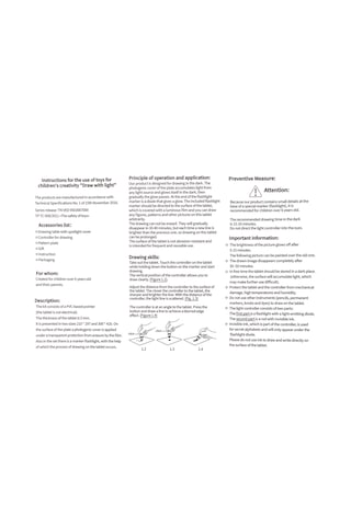 Kangvka Çocuk Işıklı 3d Yaratıcı Çizim Tahtası - A4 Boyutu - Fosforlu Boyama - Rusça Kılavuzlu Çok Renkli