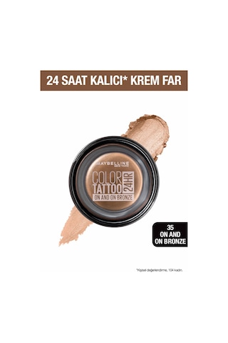 Maybelline New York Color Tattoo 24H Göz Farı 35 On And On Bron