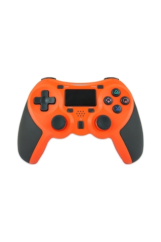 Ps4 Host İçin Kauçuklaştırılmış Kablosuz Oyun Denetleyicisi Bluetooth Kolu Turuncu