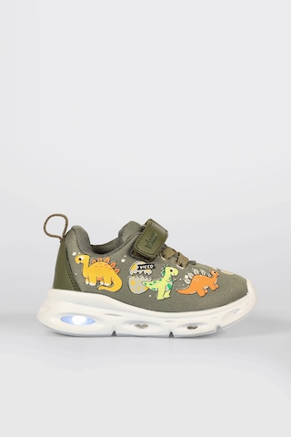 Vicco Dino Işıklı Erkek Okul Öncesi Haki Spor Ayakkabı Haki
