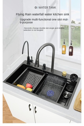 Eviye Seti Ve Bataryası Teknolojik Antrasit Gri Çelik 6 Fonksiyon