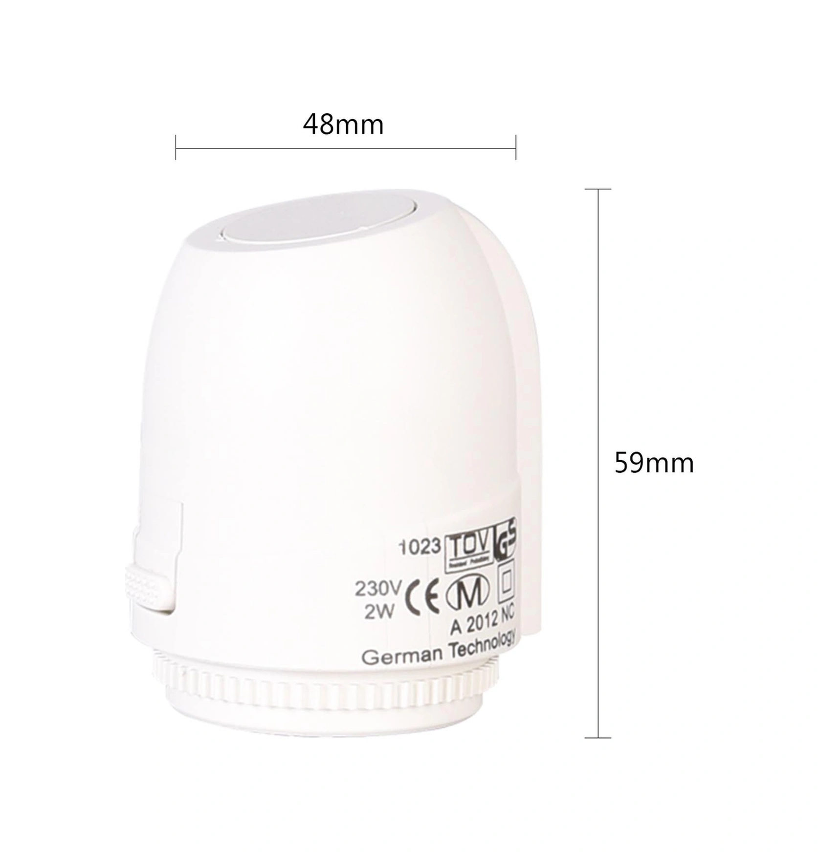 Youmex Isıtma Kontrolü Sıcaklık Aktüatörü, Kapatma Tipi, M30 X 1.5 Roset Bağlantı, Ac 230v, 100n Itme Gücü, Pc+gf Ateş Direnci Malzeme