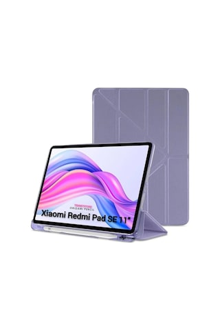 Xiaomi Redmi Pad Se 11 Inç Tablet Uyumlu Kılıf Katlanır Kalemlikli Standlı Uyku Modlu Akıllı Kapak Kılıf