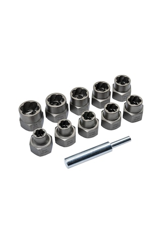 6124 Hasarlı Civata Ve Somun Sökme 1/2" Lokma Takımı 11 Parça