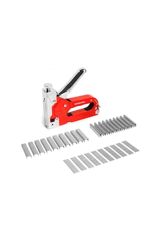 Workpro WP223005 3 In 1 4 - 14 MM Profesyonel Mekanik Zımba + 14 MM Çivi Tabancası + 1500 Adet Zımba Çivi