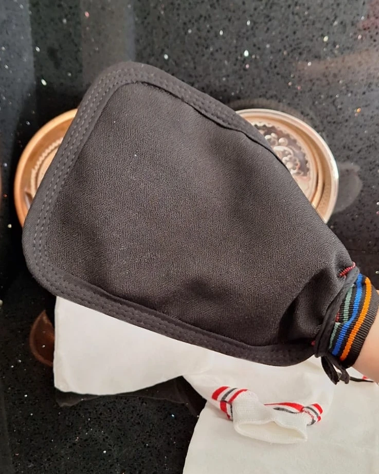 Eker Mistik Temas Kese Siyah Kese- Banyo Ve Duş Kesesi-doğal Özel Dokuma-standart Kese