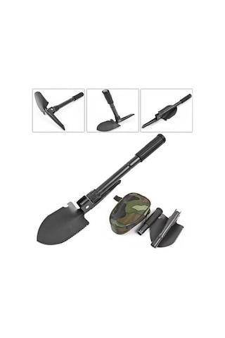 Bahçe Ve Kamp Küreği Katlanır Çantalı Portatif Çapa Kürek