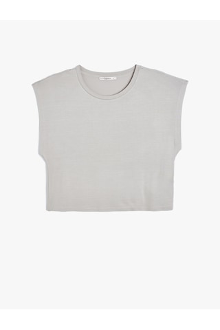 Koton Modal Kumaş Yuvarlak Yaka Kolsuz Pijama Üstü Lila 5slk40033mk Lila