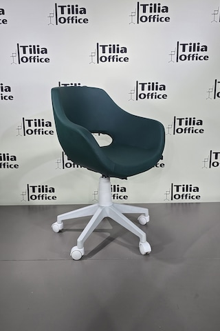 Monaco Çalışma Kesim Çocuk Koltuğu Beyaz Ayak Koyu Yeşil