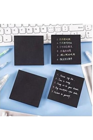 Ofisinn Siyah Yapışkanlı Kare Not Kağıdı Postit 75x75 Siyah Postit 50 Yaprak 2 Adet