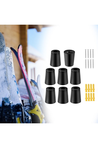 Homyl 8 Parça Dikey Kayak Askısı Snowboard Düzenleyici Siyah