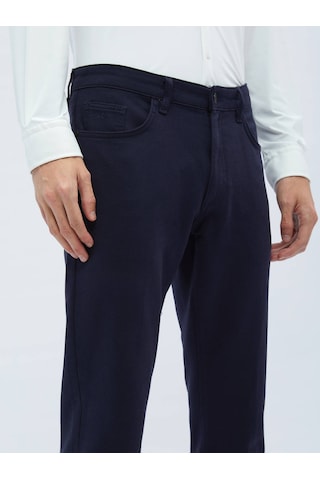 Kip Lacivert Dokuma Slim Fit Casual Pamuk Karışımlı Pantolon 400053 Lacivert