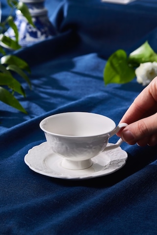 Karaca Beatrice Kahve Fincanı Ve Tabağı 100 Ml Beyaz