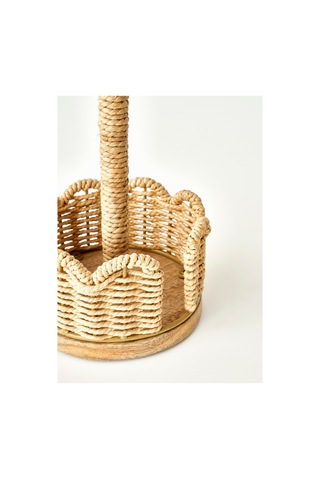 Bella Maison Scallop Kağıt Havluluk Koyu Bej 14x14x33 Cm Koyu Bej