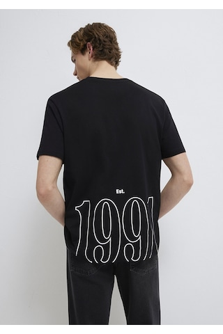 Mavi - 1991 Baskılı Siyah Tişört 0612540-900 Siyah