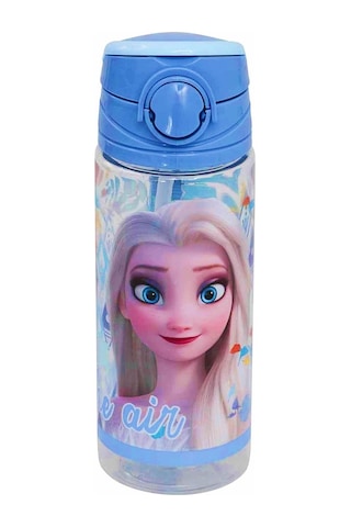 Frozen Lisanslı Pipetli Plastik Matara 500 Ml Açık Mavi Otto-42505