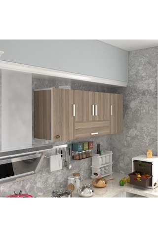 Kenzlife hazır mutfak acus32 crd 060*150*32 mutfak banyo dolabı kapaklı raflı