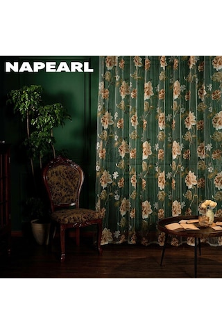 Mor 1pc Modern Mor Çiçek Mutfak Moda Sırf Pencere Perde Çiçek Tül Kapı Perdesi Napearl