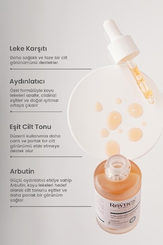 Royues Koyu Leke Karşıtı Arbutin Cilt Serumu, Cilt Tonu Eşitleyic