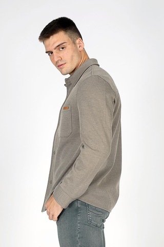 Lee Cooper Erkek Bertaus Örme Uzun Kol Gömlek 241018 Vizon Vizon