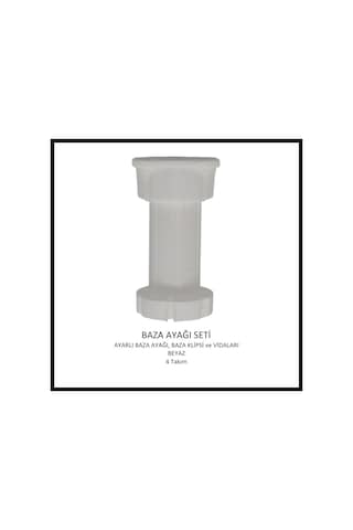 Baza Ayağı Seti, 10 Cm, Beyaz, 4 Takım Beyaz