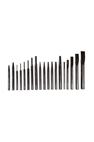 Tools 61019 Zımba Ve Keski Seti, Siyah Oksit Kaplama, 19 Parça