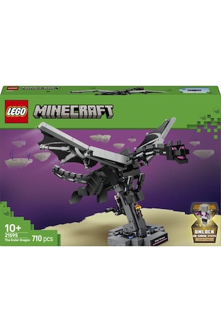 LEGO® Minecraft® Ender Ejderhası 21595 – 10 Yaş ve Üzeri Çocuklar için Oyun İçi Eşya İçeren Oyuncak Yapım Seti (710 Parça)