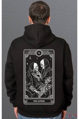 Bumeta The Lovers Vı Aşk Sweatshirt Unisex Kapüşonlu Hoodie Siyah