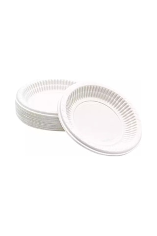 Plastik Tabak 100 Adet Küçük Boy Beyaz