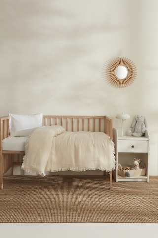 Karaca Home Bebek %100 Pamuk Lily Bebek Battaniye Ekru Ekru