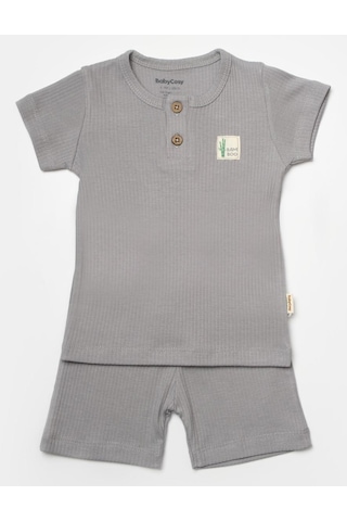 Bebek Şort Ve Tişört Takımı, %50 Bambu - %50 Organik Pamuk, Bebek Ve Yenidoğan Serisi - Csyb9044
