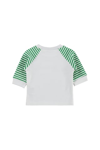 Nova Baby Karpuz Kokulu Renglan Kol 1-9 Ay Sweatshirt - Ekru